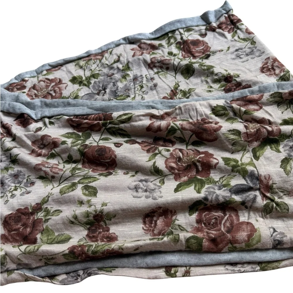 Heather Gray and Brown Floral Infinity Scarf Accessories